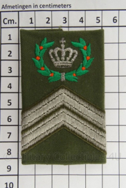 KL Landmacht epauletten rang Opperwachtmeester Eskadron - per paar - afmeting 5 x 9 cm - origineel