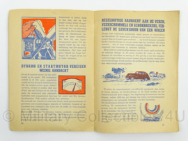 MVO Chef der Generalen Staf  Voorschrift nr. 1555 Spaar uw Auto uit 1947 - afmeting 13 x 19 cm - origineel