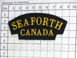 WO2 WW2 Seaforth Canada shoulder title pair