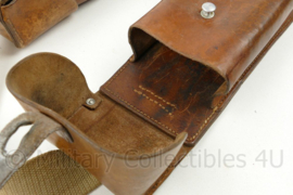 WO2 Zwitserse Sattler lederen double mag pouch voor LMG25 uit 1937 - origineel