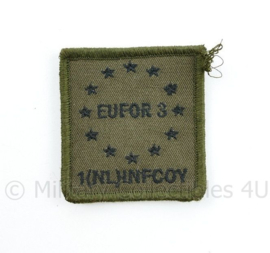 Defensie eenheid borstembleem EUFOR 3 1NLD INFCOY - met klittenband - afmeting 5,5 x 5 cm - origineel