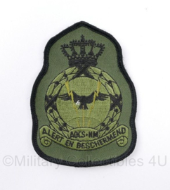 KLU Koninklijke Luchtmacht AOCS NM Air Operations Control Station Nieuw Milligen embleem - met klittenband - 11,5 x 8 cm - origineel