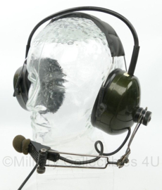 KL Nederlandse leger Peltor koptelefoon voor voertuigbemanning met Gentex Noise cancelling Microphone en voertuig aansluiting - gebruikt - origineel