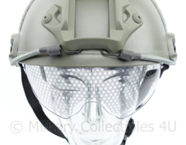 MICH FAST helm met rails en bril DSI Helm - Wolfgrey - nieuw gemaakt