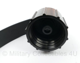 FM50 Canteen cap with drink adapter veldfles dop ZWART met FM50 gasmasker drinkslang aansluiting Veldflesdopsamenstel   - nieuw in verpakking - origineel