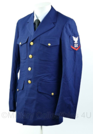 US Navy uniformjas met originele insignes - maat 38L = NL 48 lang -  origineel