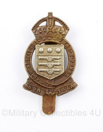 Wo2 Brits Royal Army Ordnance Corps R.A.O.C 'Sua Tela Tonanti' Cap badge King's crown - 5 x 2,5 cm - origineel