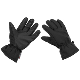 Gevoerde fleece handschoenen Grijs  - waterafstotend en windbestendig met 3M Thinsulate voering - BLACK