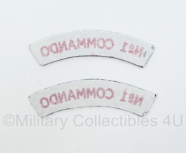 WO2 Britse No. 1 Commando shoulder title pair  