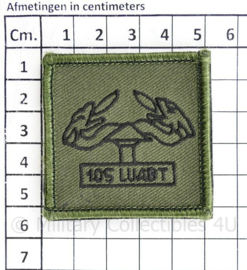 Defensie  borst embleem 105 LUABT  Luchtdoelartilleriebatterij  - met klittenband - 5 x 5 cm - origineel