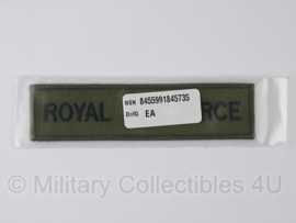 RAF Royal Air Force naamlint 14 x 3,5 cm.  ongebruikt - origineel