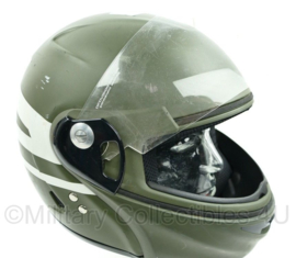 Groene militaire motorhelm integraalhelm - gebruikt - maat Large (59-60) - origineel