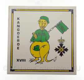 KL Porseleinen Wandbord KVNRO Kangoeroe - 15 x 15 cm - 1979 - origineel