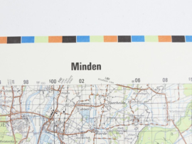 Duitse militaire kaart Minden - 1 : 100.000 - 74 x 56 cm - origineel