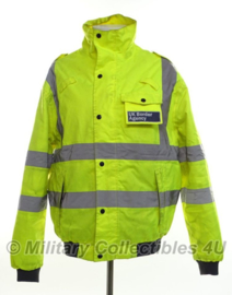 Britse politie parka UK Border Agency - geel reflecterend - maat Small - origineel