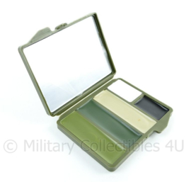 US Army Bobbie Weiner camo face paint schmink doosje groen met spiegeltje - 10 x 7,5 x 1,5 cm - NIEUW - origineel