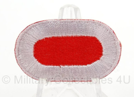 WO2 US Oval wing klein formaat - rood met witte rand - afmeting 2,5 x 4 cm - replica