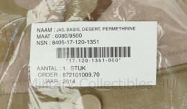 KL Nederlandse leger jas basis Desert Permethrine basis jas - maat 6080/9095 of 8000/9500 - nieuw in verpakking - origineel