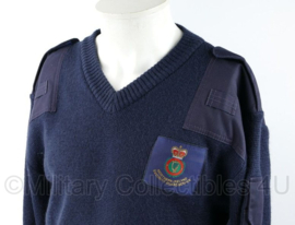 Trui Northern Ireland Security Guard Service donkerblauw met V hals - maat 112 cm - origineel