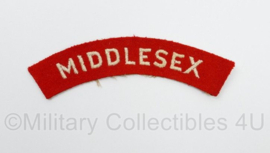 Britse leger Middlesex shoulder title - 12 x 3,5 cm - origineel