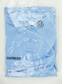 Franse Gendarmerie polo korte mouw lichtblauw - maat 52 tm. 68! - nieuw - origineel