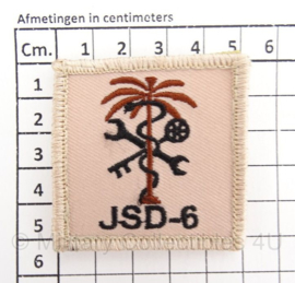 KL borstinsigne JSD-6 Joint Support Detachment  6- 5 x 5 cm met klittenband- origineel