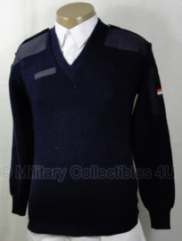KLu Koninklijke Luchtmacht wollen trui met V hals donkerblauw - maat 8 = XXL - 100% Superwash wol - nieuw in verpakking - origineel