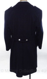 Zwarte leger mantel met dubbele rij zilveren knopen - maat 177/118 - origineel