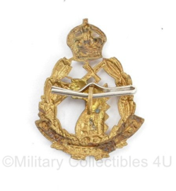 WO2 Britse cap badge Royal Army Dental Corps - Kings Crown - 3,5 x 3 cm -  origineel