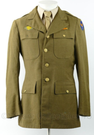 WO2 US Army Air Force Corporal Class A jacket april 1941 met medal bar - maat 37L = NL maat 47 Long - origineel