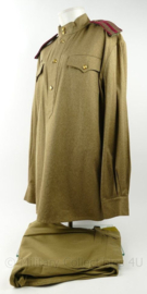 WO2 Russische M43 uniform jas met broek Sergeant-Majoor met gewondenstreep - maat XL - replica
