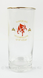 Drankglas 14 Afdeling Veldartillerie ST ST VZGBT - 13½ x 6 cm - origineel