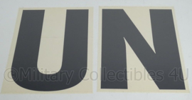United Nations UN Voertuig Stickerset - 21 x 16 cm - origineel