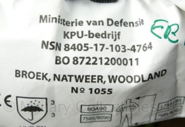 KL Nederlandse leger woodland Broek Natweer bilaminaat regenbroek Goretex - NIEUW - maat 7585/8090 - origineel