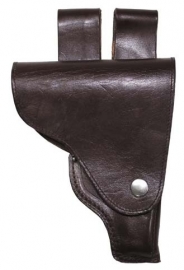 Pistool holster bruin leer, model "Poppers"- origineel