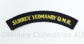 British Army shoulder title ENKEL Surrey Yeomanry QMR - 14 x 4 cm - origineel