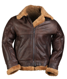 US B46 lederen Pilotenjas Bomber Jacket Flight Jacket Sheepskin Leather brown - echt leer en schaapsvel