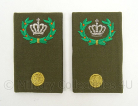 KL Landmacht epauletten rang Adjudant Compagnie - per paar - afmeting 5 x 9 cm - origineel