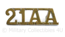 British 21AA shoulder title 21st Anti Aircraft brigade  - 4,5 x 1,5 cm - origineel