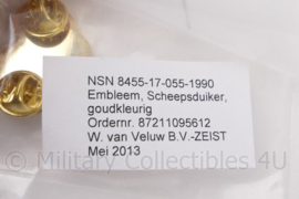 KM Scheepsduiker embleem 2013 - 3 x 2½ cm - nieuw in verpakking - origineel