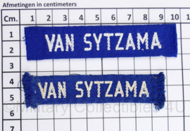 MVO straatnaam PAAR van Sytzama  - 10 x 2 cm origineel