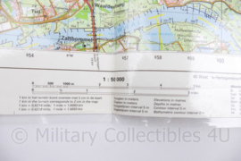 Defensie geplastificeerde stafkaart 39 West Tiel - Schaal 1 op 50.000 - 15 x 29 cm - origineel