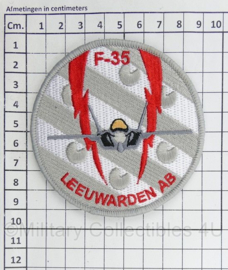 KLU Koninklijke Luchtmacht F-35 Leeuwarden AB embleem - met klittenband - diameter 9 cm