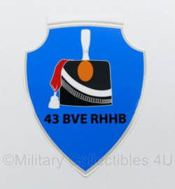 Sticker 43 BVE RHHB Brigade Verkenneningseskradron - 13 x 10 cm - origineel
