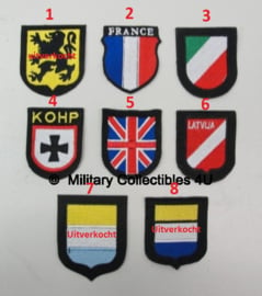 Buitenlands vrijwilligers emblemen