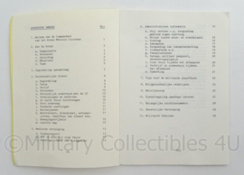 KL Landmacht Instructieboekje Korps Mobiele Colonnes Legerplaats Crailo - 1987 - afmeting 10,5 x 15 cm - origineel