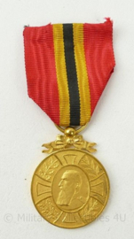 Belgische jubileummedaille Koning Leopold II - 8½ x 3½ cm - Origineel
