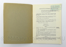MVO boekje Dienstplichtbesluit 1956 - afmeting 14 x 20 cm - origineel
