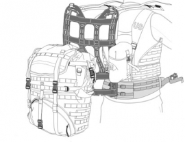 US ARMY  MOLLE Pack Frame Packframe , Gen IV, Desert Tan / -  58 x 39 cm. - origineel