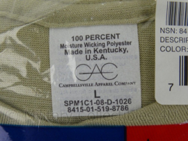 US Army GI Shirt Khaki  Made in USA ONGEDRAGEN - size 42-44 = LARGE  - origineel